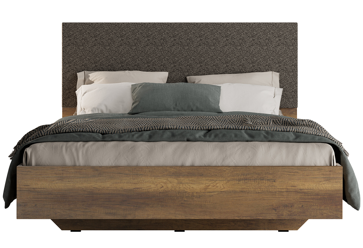 Απεικονίζεται το διπλό κρεβάτι.